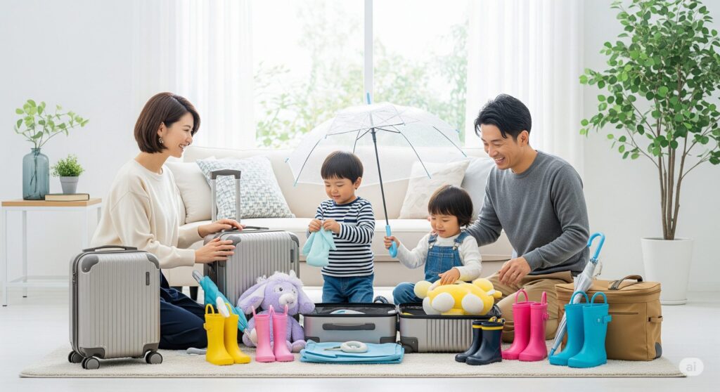 子連れ旅行雨の不安を解消する持ち物準備術