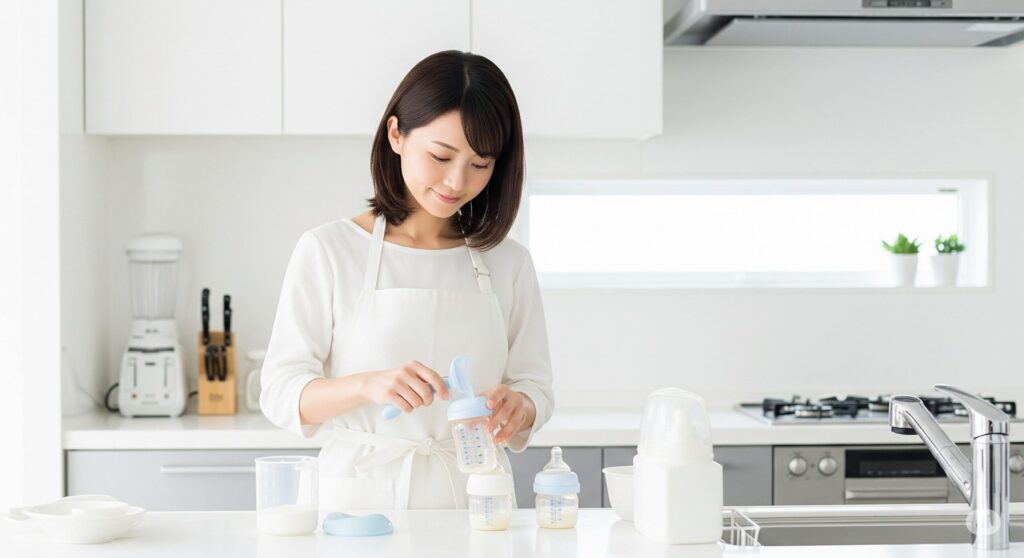 ミルク外出時の消毒の簡単なやり方